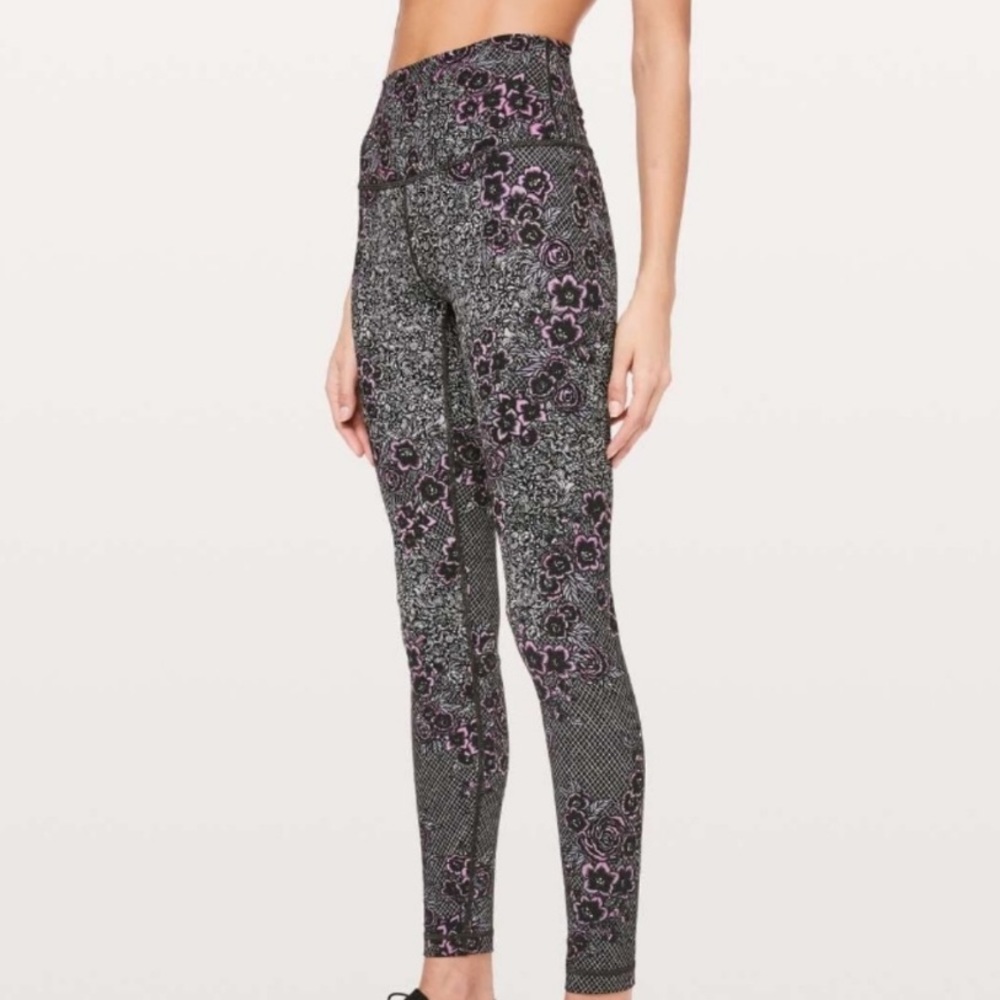 Lululemon Wunder Under Floral leggings